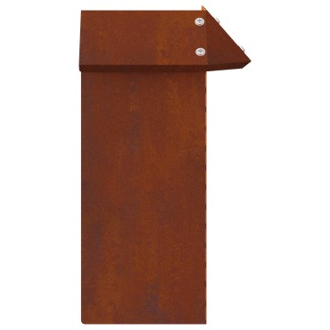 vidaXL Φράκτης σαλιγκαριών 4 τμχ. 13,5 x 13,5 x 25 εκ Σκ rusty