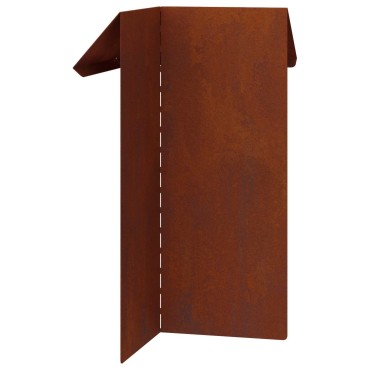 vidaXL Φράκτης σαλιγκαριών 4 τμχ. 13,5 x 13,5 x 25 εκ Σκ rusty