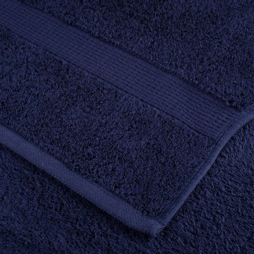 vidaXL Πετσέτες Premium SOLUND 2 τεμ. Μπλε Σκούρο Μπλε 100x200 εκ. 600 γρ./μ²