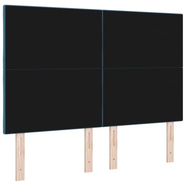 vidaXL Κεφαλάρι Σκούρο Μπλε Βελούδο 160x7x128cm 1 τεμ.