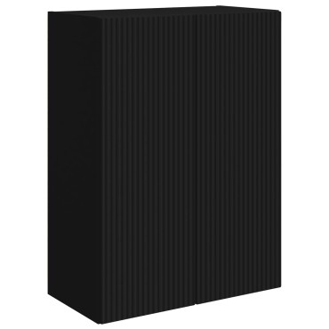 vidaXL Σετ τοίχου για τηλεόραση 6 τμχ. Μαύρο