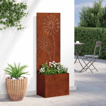 vidaXL Οθόνη Ιδιωτικότητας Κήπου Σκ rusty 50 x 32 x 150 εκ