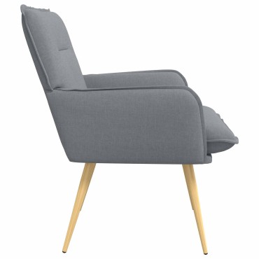 vidaXL Πολυθρόνα Ανοιχτό γκρι Ύφασμα 70x73x81cm 1 τεμ.