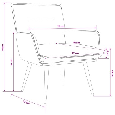 vidaXL Πολυθρόνα Ανοιχτό γκρι Ύφασμα 70x73x81cm 1 τεμ.