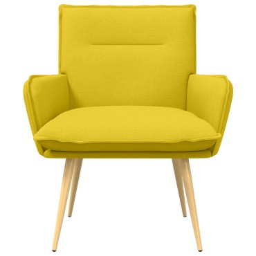 vidaXL Πολυθρόνα Απαλό Κίτρινο Ύφασμα 70x73x81cm 1 τεμ.