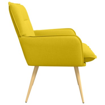 vidaXL Πολυθρόνα Απαλό Κίτρινο Ύφασμα 70x73x81cm 1 τεμ.