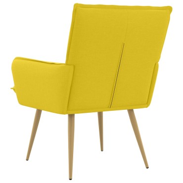 vidaXL Πολυθρόνα Απαλό Κίτρινο Ύφασμα 70x73x81cm 1 τεμ.