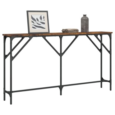 vidaXL Τραπέζι Κονσόλα Καπνιστή Δρυς 140x23x75cm Επεξεργ. Ξύλο 1 τεμ.