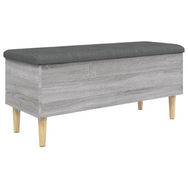 vidaXL Παγκάκι Αποθήκευσης Γκρι Sonoma 102x42x46cm Επεξεργασμένο Ξύλο 1 τεμ.