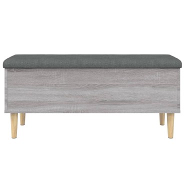 vidaXL Παγκάκι Αποθήκευσης Γκρι Sonoma 102x42x46cm Επεξεργασμένο Ξύλο 1 τεμ.