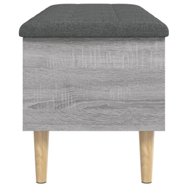 vidaXL Παγκάκι Αποθήκευσης Γκρι Sonoma 102x42x46cm Επεξεργασμένο Ξύλο 1 τεμ.