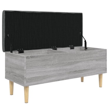 vidaXL Παγκάκι Αποθήκευσης Γκρι Sonoma 102x42x46cm Επεξεργασμένο Ξύλο 1 τεμ.