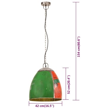 vidaXL Φωτιστικό Industrial Στρογγυλό 25 W Πολύχρωμο 42 εκ. Ε27