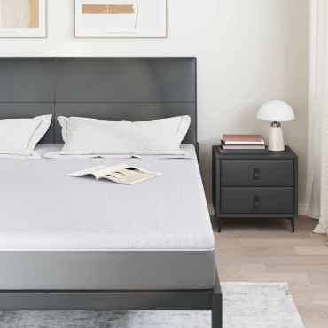 vidaXL Στρώμα επικάλυψης Λευκό 180 x 200 cm Υφασμα Jacquard