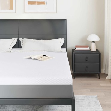 vidaXL Στρώμα μνήμης 200 x 200 cm Thick Μαλακό Ύφασμα-100% πολυέστερ