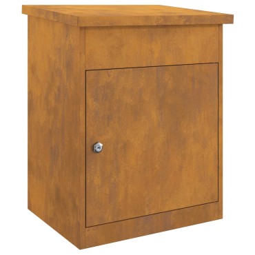 vidaXL Θυρίδα Πακέτων με αποθήκευση Σκ rusty 47,5 x 38 x 59 εκ.