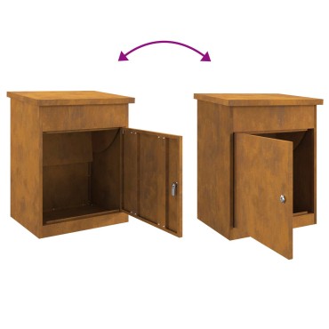 vidaXL Θυρίδα Πακέτων με αποθήκευση Σκ rusty 47,5 x 38 x 59 εκ.