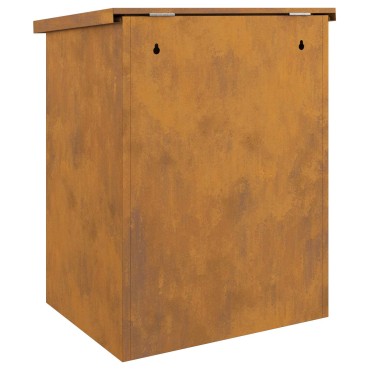 vidaXL Θυρίδα Πακέτων με αποθήκευση Σκ rusty 47,5 x 38 x 59 εκ.