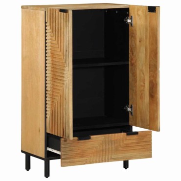 vidaXL Highboard καφέ 60x33x100cm μασίφ ξύλο Mango