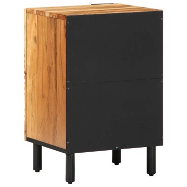 vidaXL Ντουλάπι Μπάνιου Καφέ 38x33x58cm Στερεό ξύλο μάνγκο 1 τεμ.