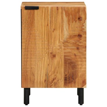 vidaXL Ντουλάπι Μπάνιου Καφέ 38x33x58cm Στερεό ξύλο μάνγκο 1 τεμ.