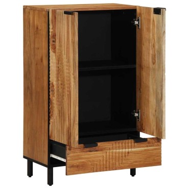 vidaXL Highboard με συρτάρι Καφέ 60 χ 33 χ Στερεό ξύλο μάνγκο 60x33x100cm