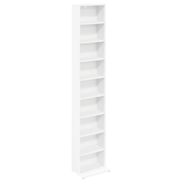 vidaXL Ντουλάπα CD 2 τεμ. Λευκό 33x23,5x175cm Επεξεργασμένο Ξύλο
