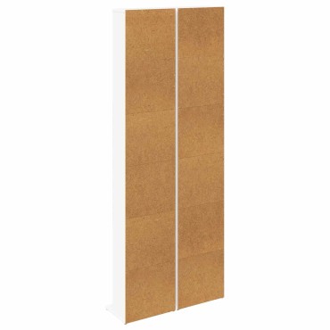 vidaXL Ντουλάπα CD 2 τεμ. Λευκό 33x23,5x175cm Επεξεργασμένο Ξύλο