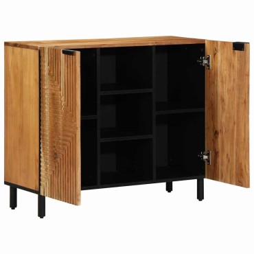 vidaXL Πλαϊνό γραφείο Καφέ 90x33,5x75cm Στερεό ξύλο μάνγκο