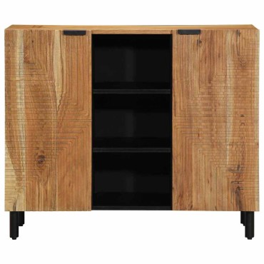 vidaXL Πλαϊνό γραφείο Καφέ 90x33,5x75cm Στερεό ξύλο μάνγκο