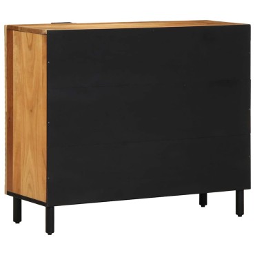 vidaXL Πλαϊνό γραφείο Καφέ 90x33,5x75cm Στερεό ξύλο μάνγκο