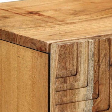 vidaXL Πλαϊνό γραφείο Καφέ 90x33,5x75cm Στερεό ξύλο μάνγκο