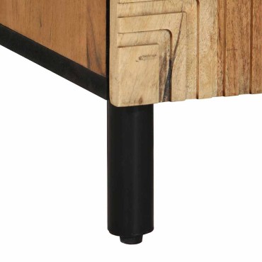 vidaXL Πλαϊνό γραφείο Καφέ 90x33,5x75cm Στερεό ξύλο μάνγκο