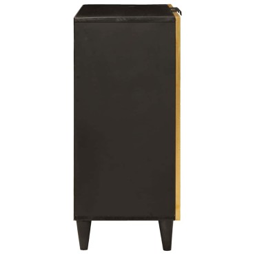 vidaXL Πλαϊνό γραφείο Μαύρο και Χρυσό 60x33x75cm