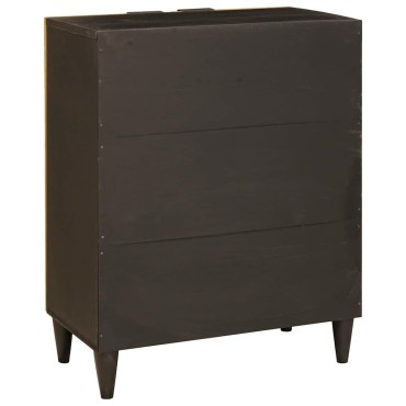vidaXL Πλαϊνό γραφείο Μαύρο και Χρυσό 60x33x75cm