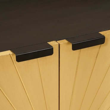 vidaXL Πλαϊνό γραφείο Μαύρο και Χρυσό 60x33x75cm