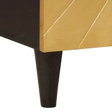 vidaXL Πλαϊνό γραφείο Μαύρο και Χρυσό 60x33x75cm