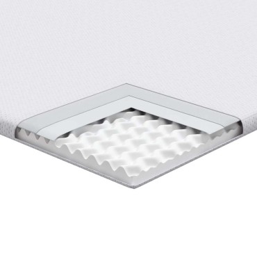 vidaXL Στρώμα επικάλυψης Λευκό 180 x 200 cm Υφασμα Jacquard
