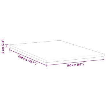 vidaXL Στρώμα επικάλυψης Λευκό 160 x 200 cm Υφασμα Jacquard