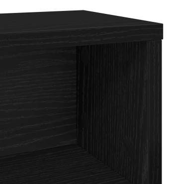 vidaXL Ράφι Αποθήκευσης CDs 4 τμχ. Μαύρη Δρυς 40 x 17 x 17 εκ.