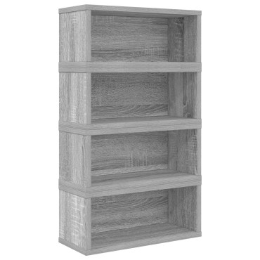vidaXL Ράφι Αποθήκευσης CDs 4 τμχ. Γκρι Sonoma 40 x 17 x 17 εκ.
