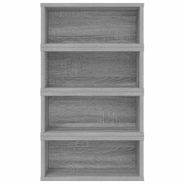vidaXL Ράφι Αποθήκευσης CDs 4 τμχ. Γκρι Sonoma 40 x 17 x 17 εκ.