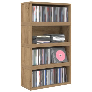 vidaXL Ράφι Αποθήκευσης CDs 4 τμχ. Artisan Δρυς 40 x 17 x 17 εκ.