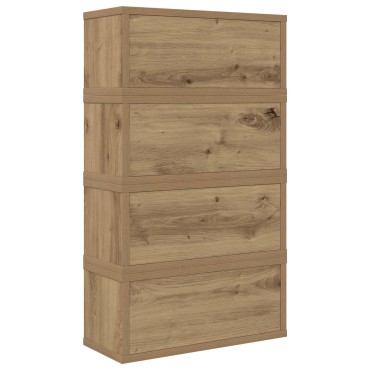 vidaXL Ράφι Αποθήκευσης CDs 4 τμχ. Artisan Δρυς 40 x 17 x 17 εκ.
