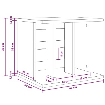 vidaXL Αποθήκευση Βινυλίου Γκρι Σκυροδέματος 42x33x36cm