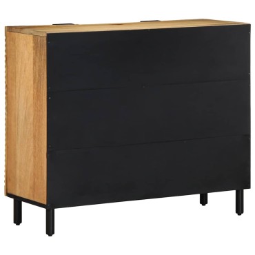 vidaXL Sideboard καφέ 90x33x75cm μασίφ ξύλο Mango