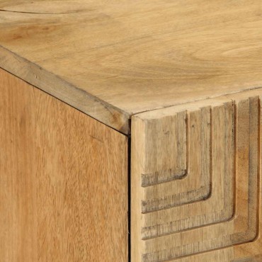 vidaXL Sideboard καφέ 90x33x75cm μασίφ ξύλο Mango