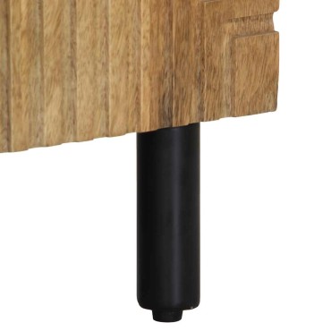 vidaXL Sideboard καφέ 90x33x75cm μασίφ ξύλο Mango