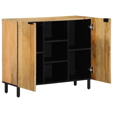 vidaXL Sideboard καφέ 90x33x75cm μασίφ ξύλο Mango