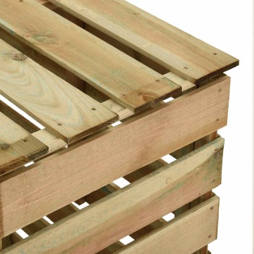 vidaXL Σχάρωμα Κήπου 2 pcs Πράσινο 110 x 58 x 113 εκ Μασίφ Ξύλο Πεύκου